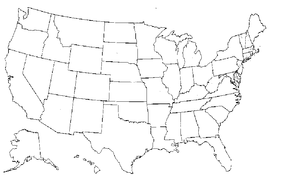 Unlabeled Map Of North America - Coloring Nation