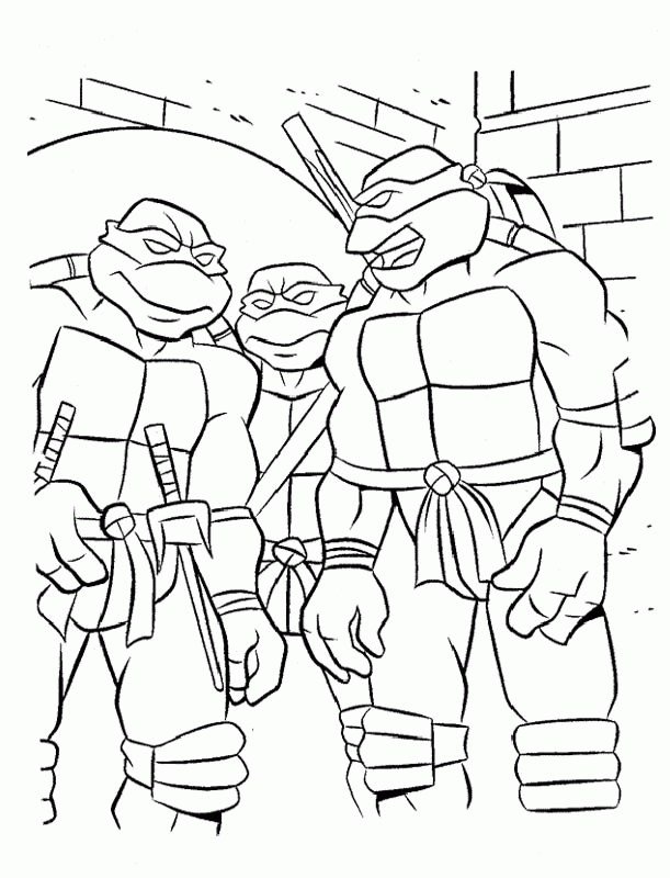 Teenage Mutant Ninja Turtles Leonardo Coloring Pages For Kids 