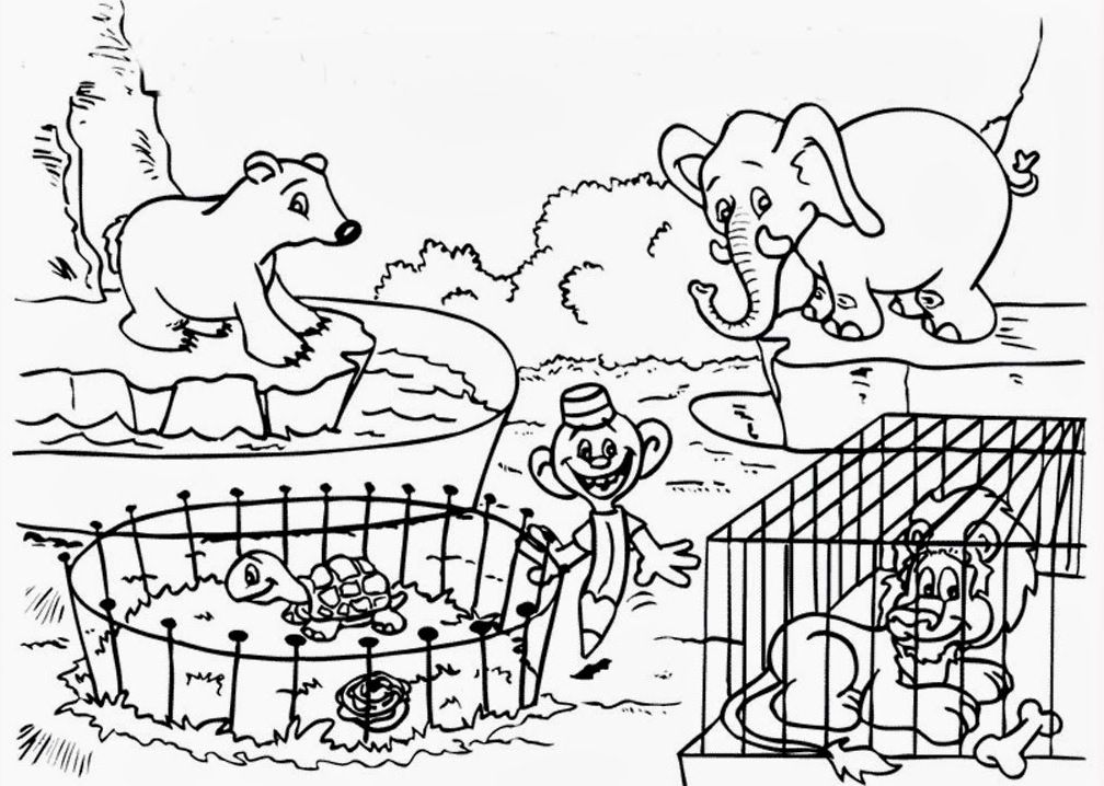 Baby Zoo Animal Coloring Pages Images & Pictures - Becuo