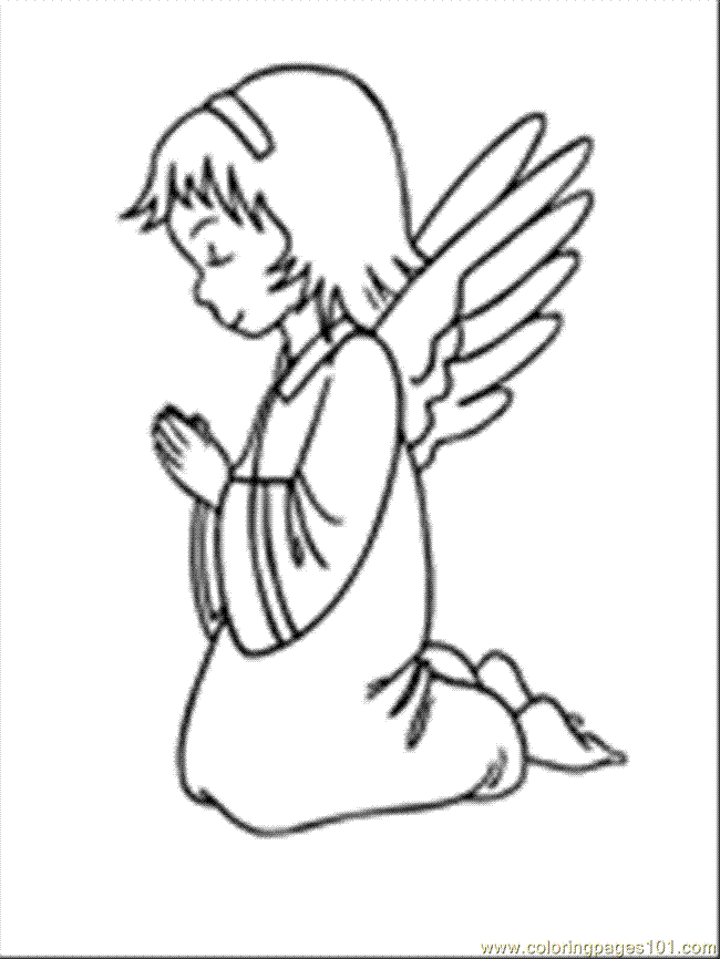 Angel Print Colouring Pages