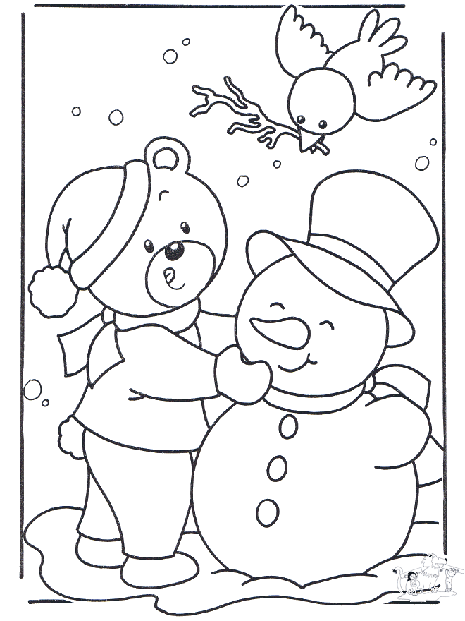 Winter Color Page | Free coloring pages