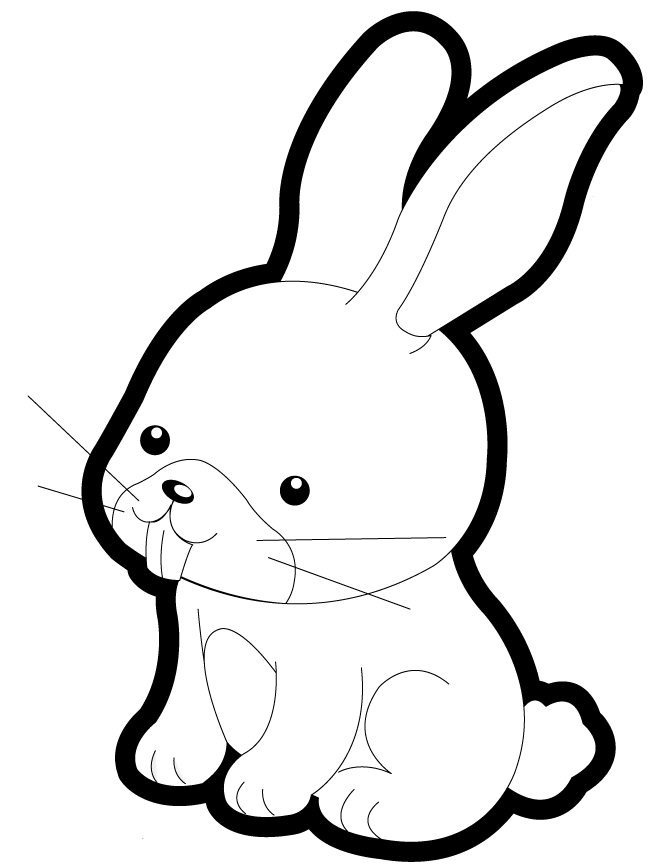 Baby Bunny For Toddlers Coloring Page Coloring For ToddlersFree 
