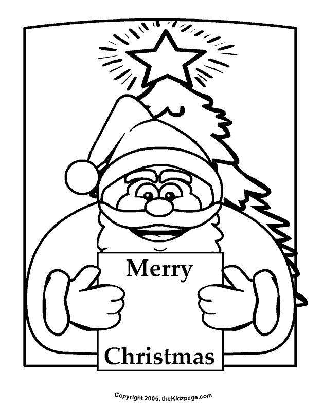 Santa Claus Free Coloring Pages for Kids - Printable Colouring Sheets