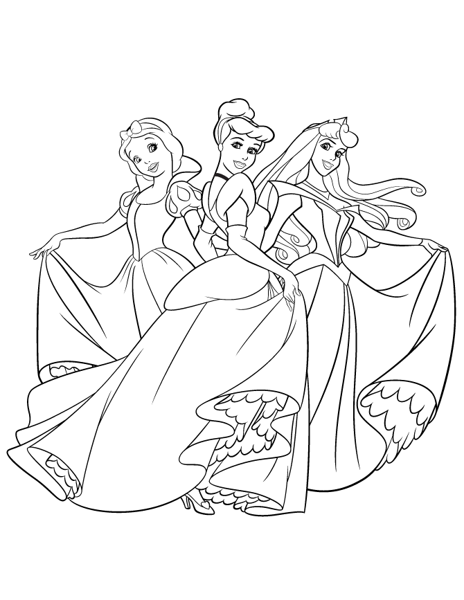 princesses Colouring Pages (page 2)