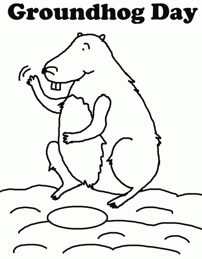Groundhog Day Coloring Pages Printable - Groundhog Day Cartoon 