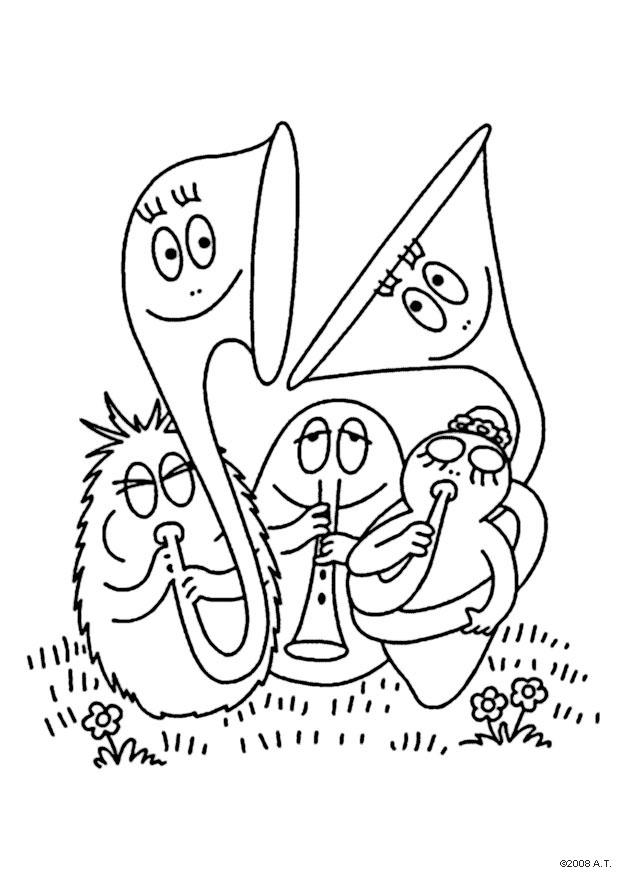 Målarbild Barbapappas orkester - Bild 9632.