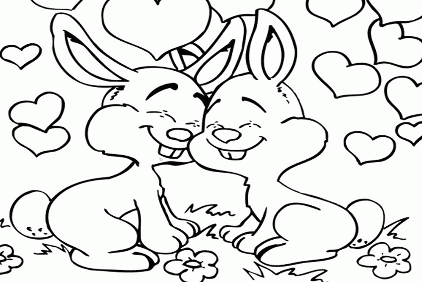 Color in a bunny coloring page in stead of buying some bunnies 