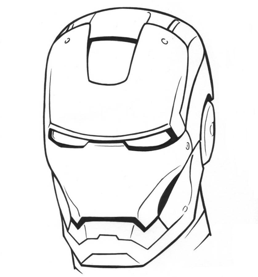 monster iron man mask Colouring Pages