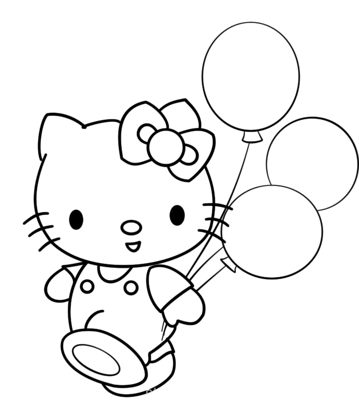 Hello Kitty Colouring Pages Online