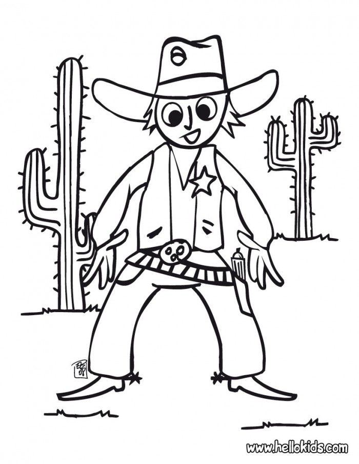 Cowboy Coloring Pages For Kids
