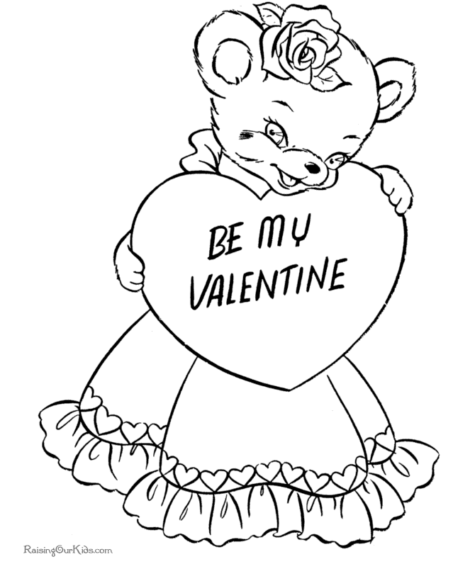valentine number Colouring Pages