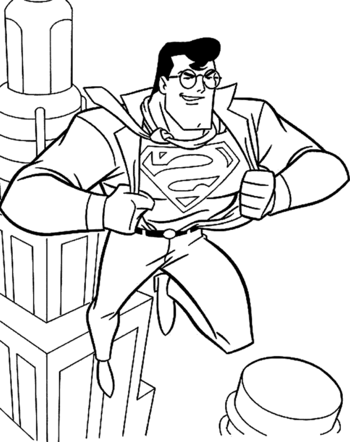 Superwoman And Superman Coloring Pages | Cartoon Coloring Pages