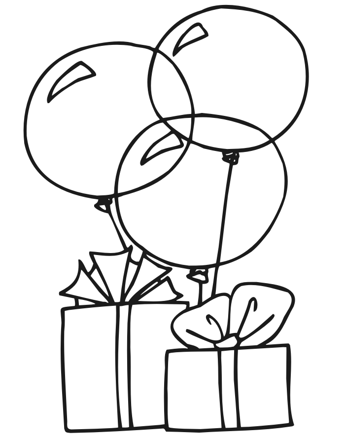 Birthday Balloons Coloring Pages | download free printable 