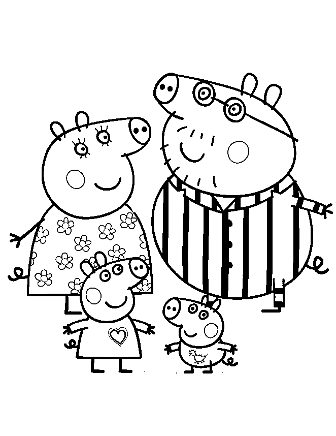 peppa pigs dinosaur Colouring Pages