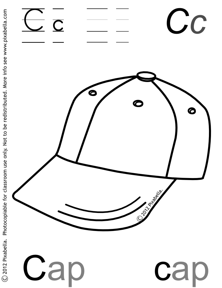 The Letter C In Coloring Page