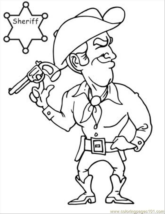 Coloring Pages Cowboy Coloring Book Page 07 (Entertainment 