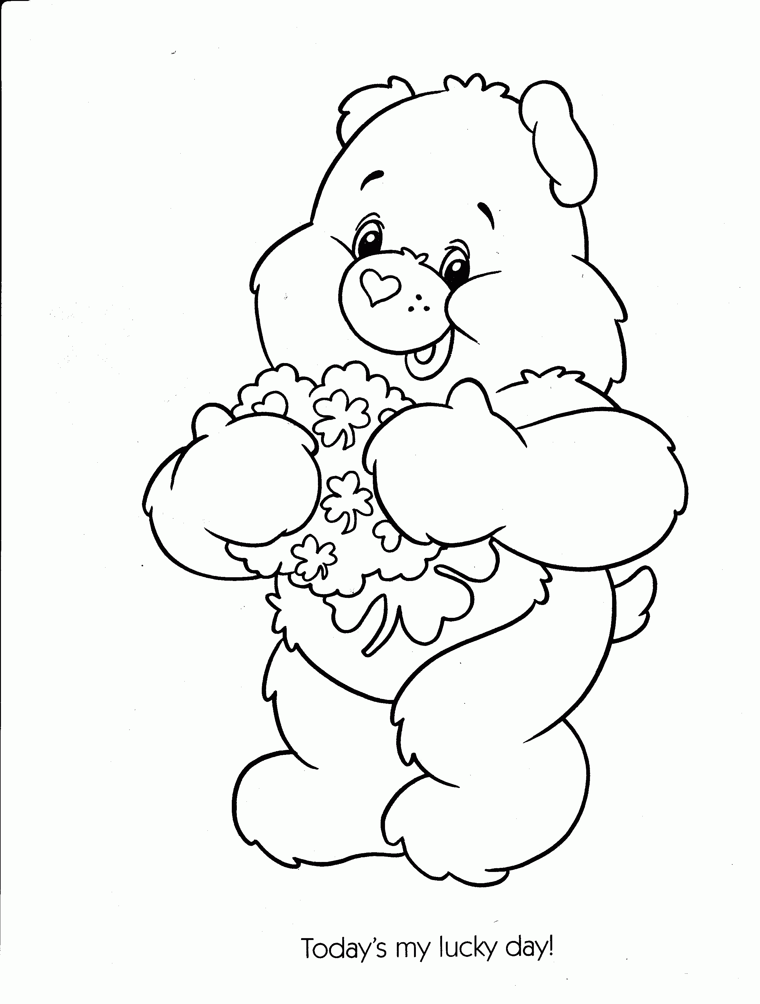 Good Luck bear to print and color
