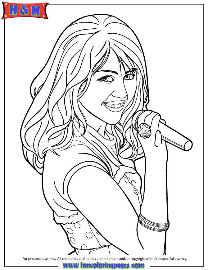 microphone girl Colouring Pages (page 2)