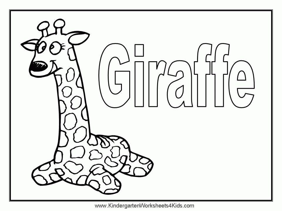 Giraffe Coloring Page for kids to Print | coloring pages