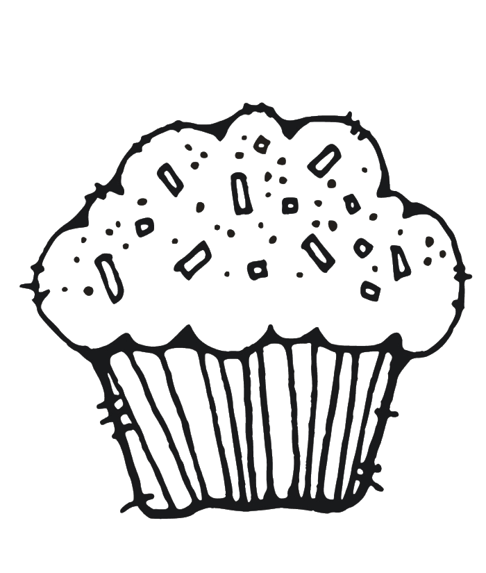 Cupcake Happy Birthday Coloring Pages - Cookie Coloring Pages 