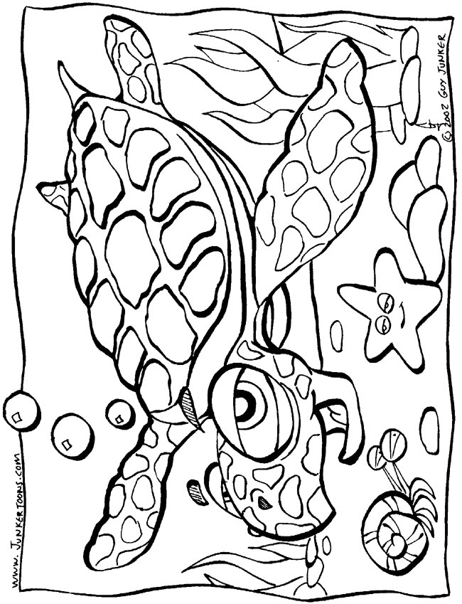 Amazing Coloring Pages: Animal coloring pages - Turtle coloring pages