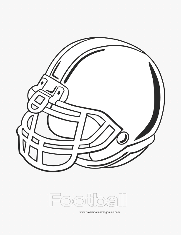 Football Helmet Coloring Pages Printable