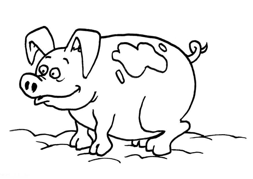 Pig Coloring Pages For Kids - Free Coloring Pages For KidsFree 