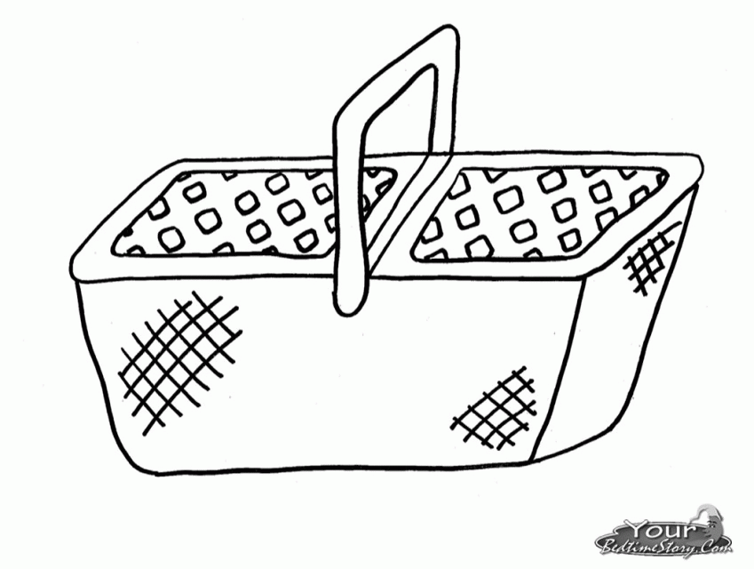 Picnic Basket Colouring Pages 158039 Basket Coloring Pages