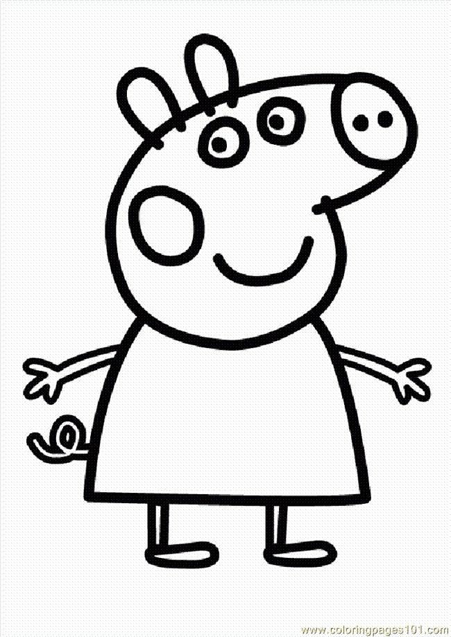 Coloring Pages Peppa Pig 001 (3) (Cartoons > Others) - free 