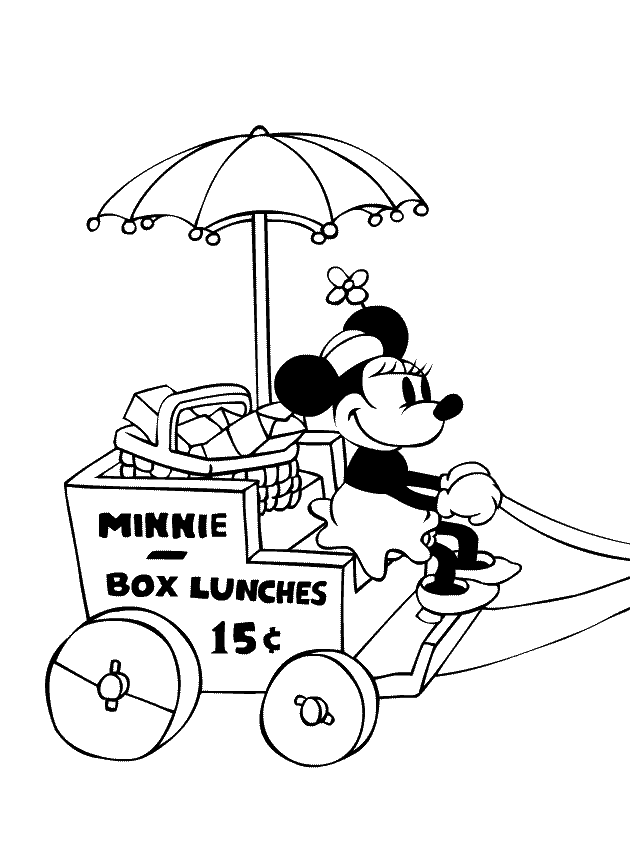 child coloring drawing minnie mouse