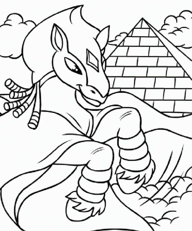 Neopets The Lost Desert In Egyp Coloring Page Coloringplus 239891 