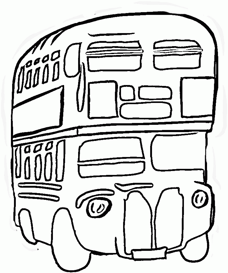 British Tourist Bus Coloring Online | Super Coloring