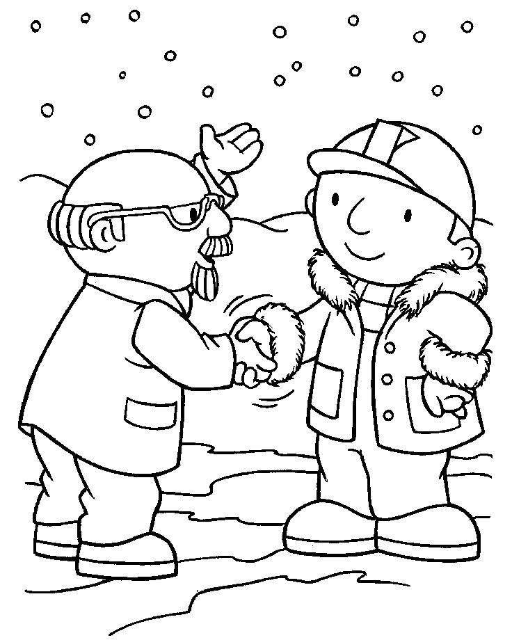 Pudgy Bunny's Bob the Builder Coloring Pages