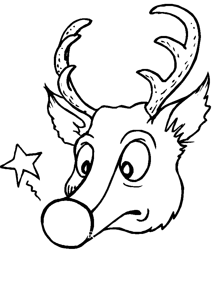 Santa And Rudolph Coloring Pages