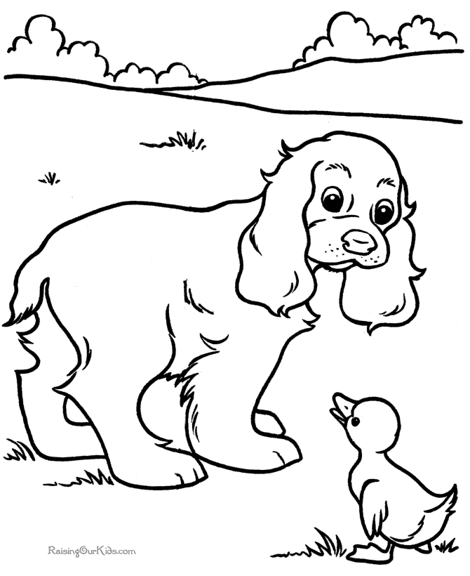 Free printable kids coloring sheets - Puppy!