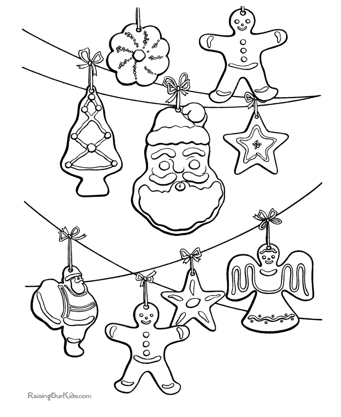 Christmas Ornaments Coloring Pages - Free!