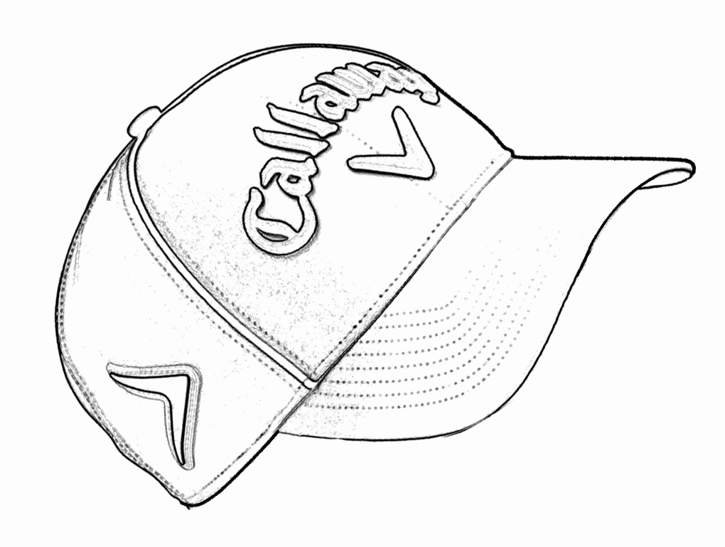 Tiger Woods Cap Frequently Used Coloring For Kids - Figure 