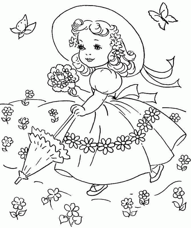 Printable Coloring Sheets Spring Season For Little Kids 20966#