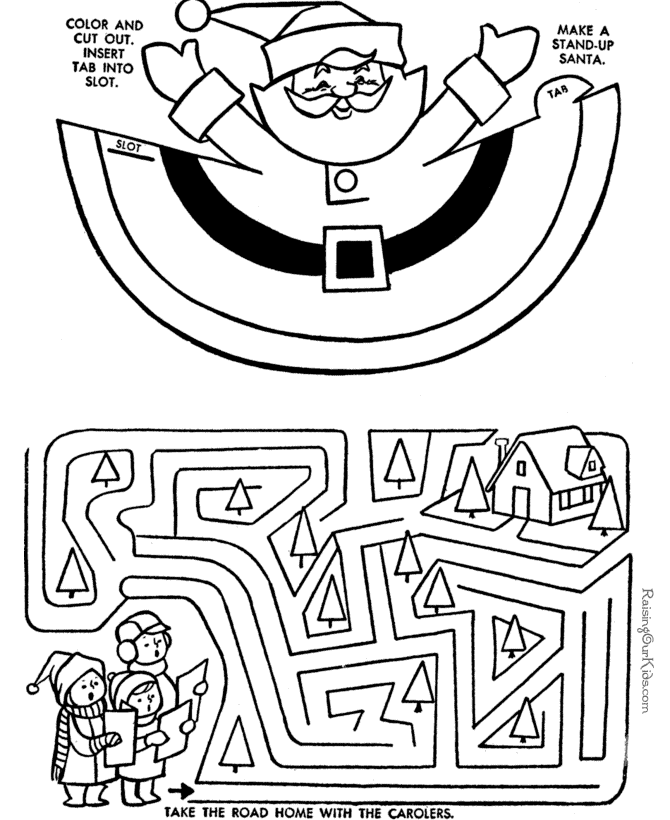 Printable Christmas Mazes - Activity for kids