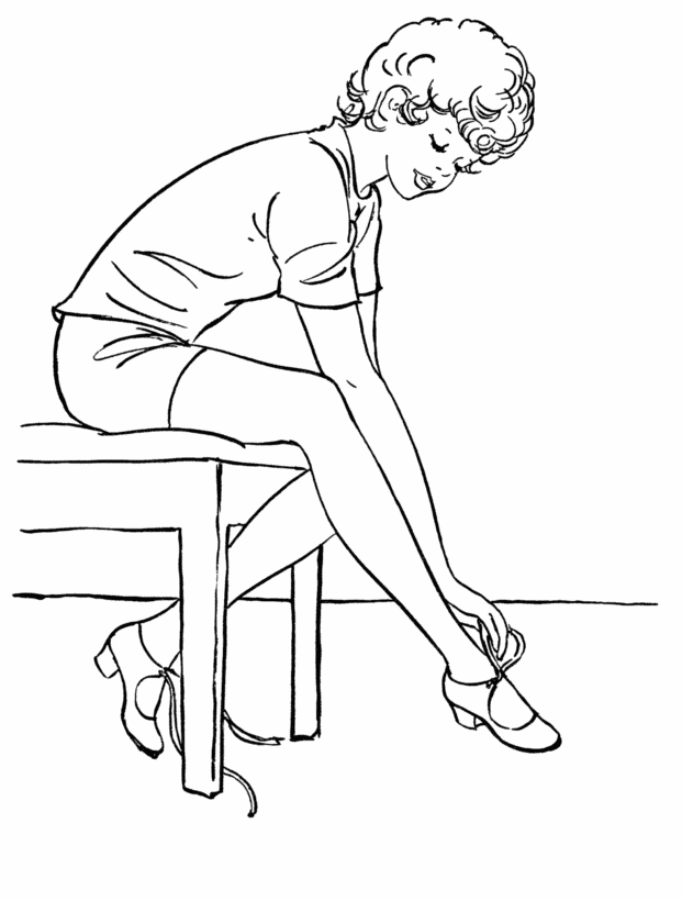 little girls shoes Colouring Pages