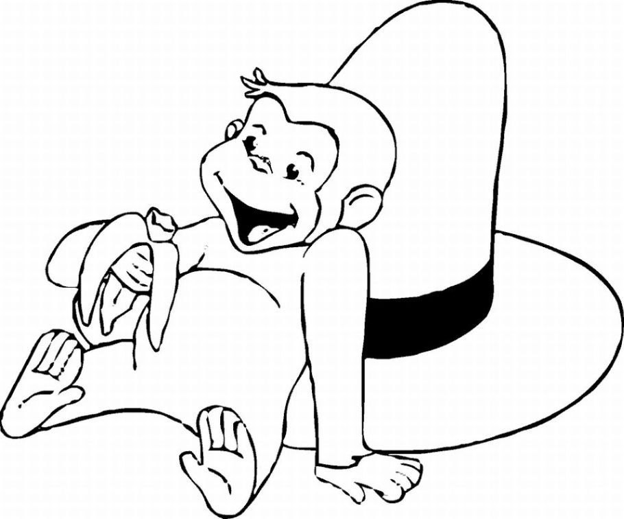 Curious George Clipart Black And White | Clipart Panda - Free 