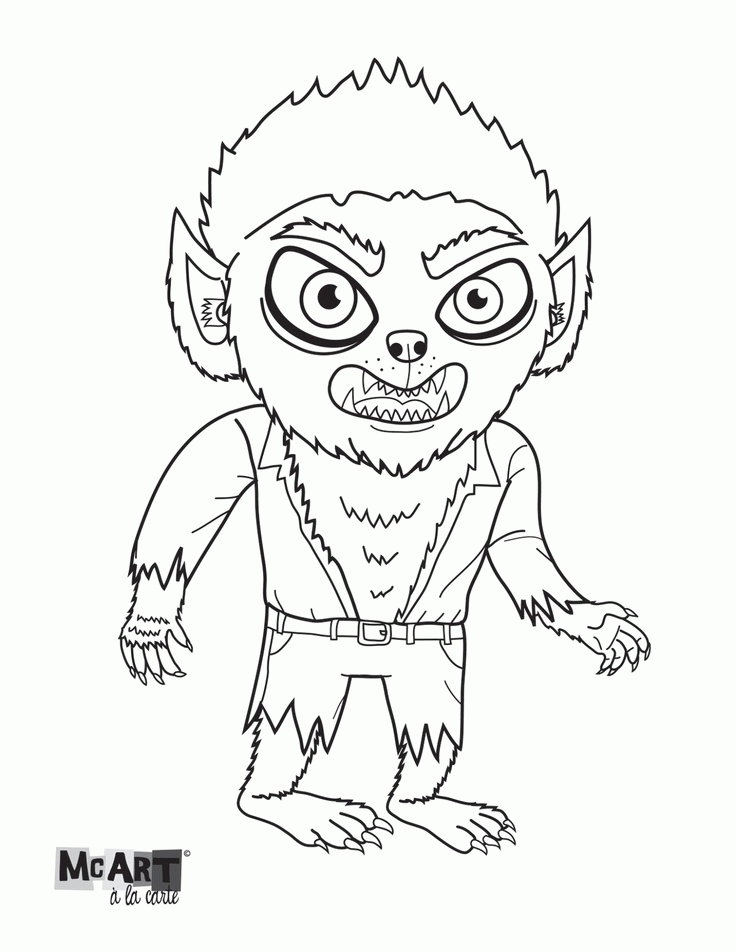McArt à la Carte: Wolfman coloring page! | Coloring Pages