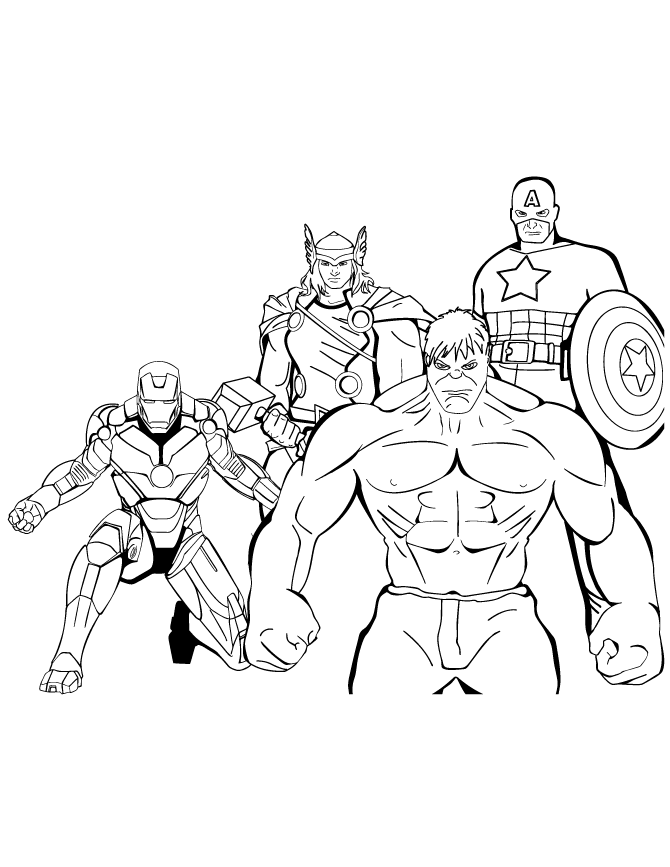 iron man and hulk Colouring Pages
