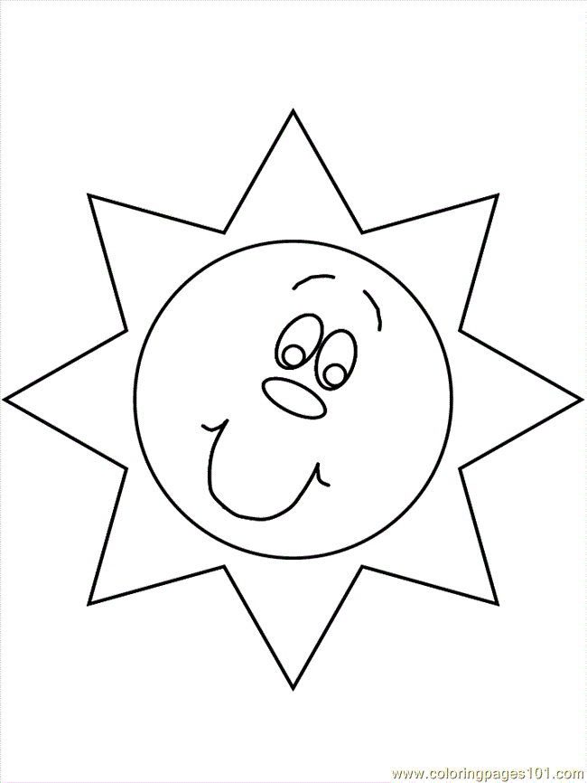 Coloring Pages Weather Sun (Natural World > Seasons) - free 