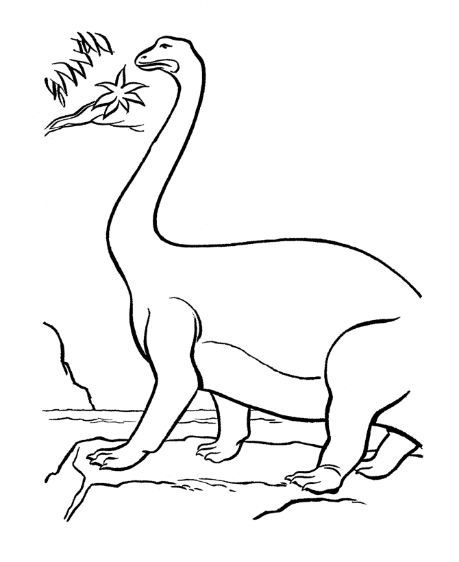 Dinosaur Coloring Pages | Printable Brontosaurus Dinosaurs 