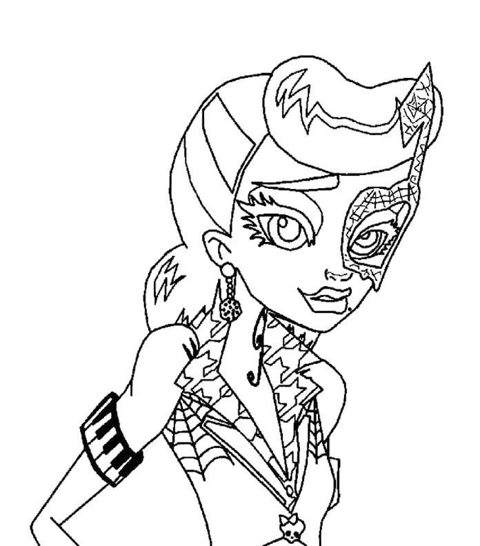 Monster High Coloring Pages : Monster High Robecca Steam Wear 