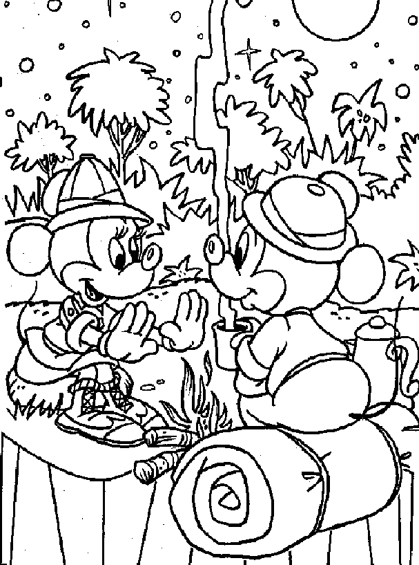 Daisy Camping Coloring Page | Kids Coloring Page