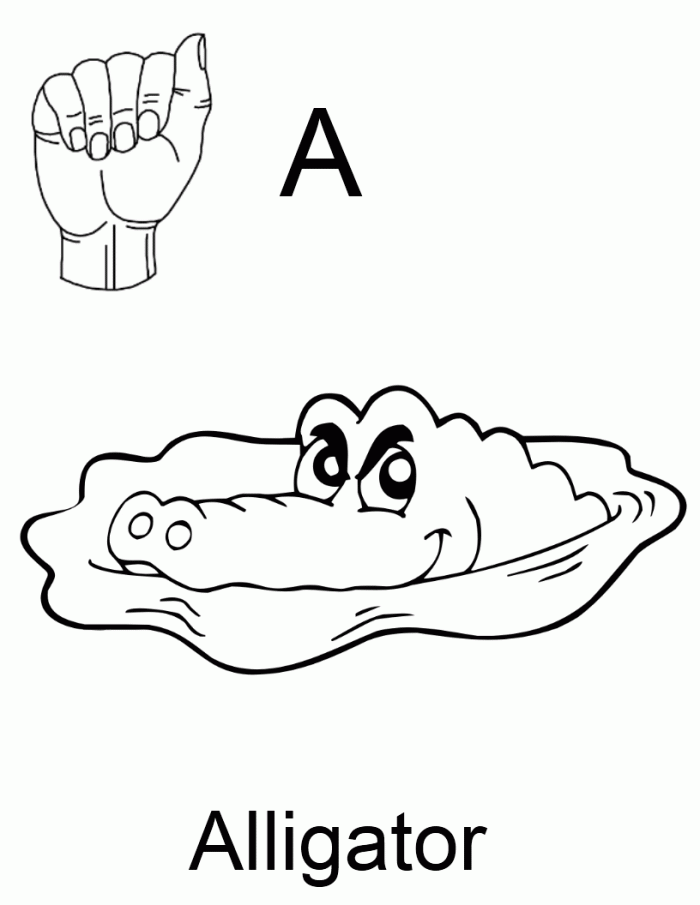 Asl Alphabet Coloring Pages