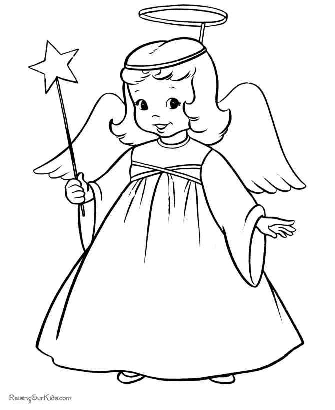 Christmas Angel Coloring Pages | Printable Coloring Pages