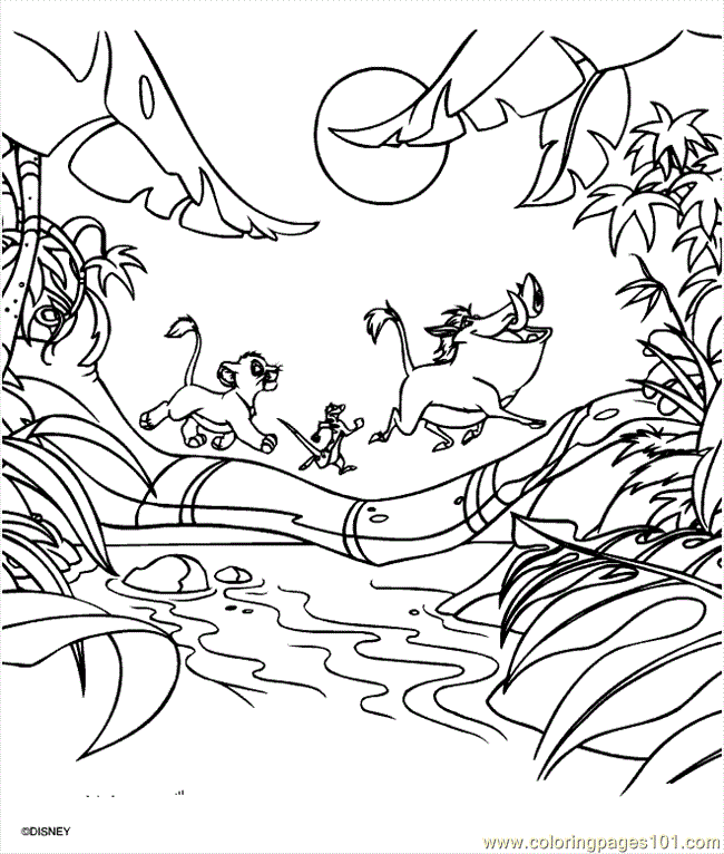 Coloring Pages Lion King Coloring Page 03 (Mammals > Lion) - free 